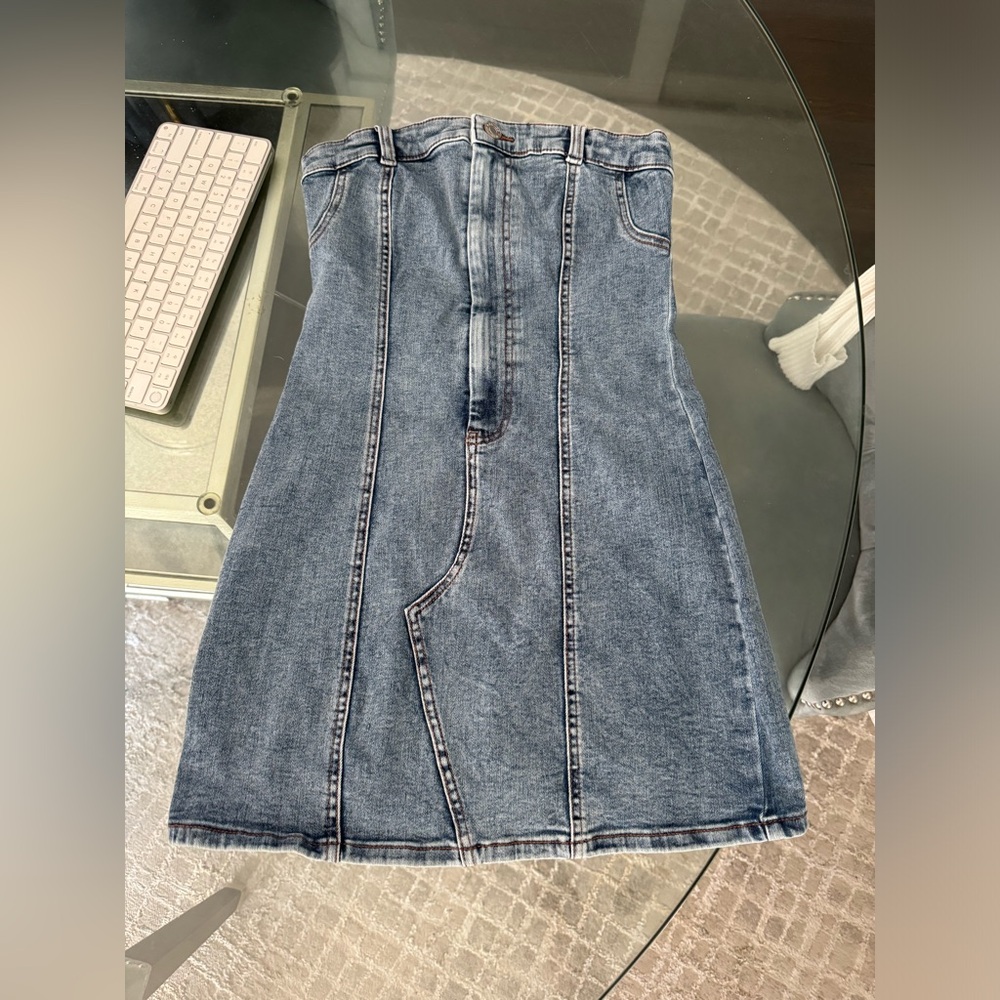 Denim mini dress